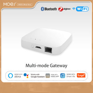 MOES Tuya Smart Wired Multi-mode Gateway ZigBee WiFi Bluetooth Mesh Hub Smart Life APP Remote Voice Control via Alexa Home