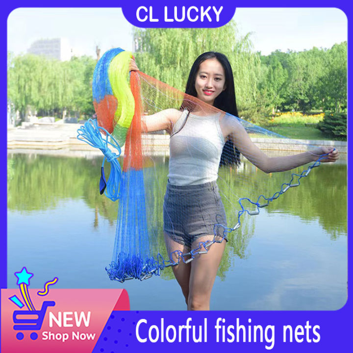 colorful fishing net casting Best Kids Cast For Sale The Joy Fish Mullet Cast Net has been designed for the everyday fisherman in mind ZANLURE 3.6m 12FT Colorful Throw
