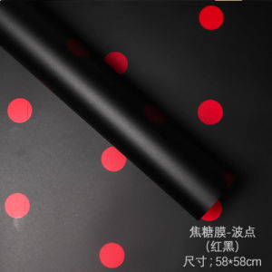 (20 LEMBAR) Flower Wrapping Paper Polkadot Cellophane Kertas Buket Kertas Bunga Motif Polkadot Florist KB6043