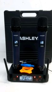 Microphone Wireless Ashley Perfection Uhf Free Koper Original Mic Genggam ( Bayar Ditempat )