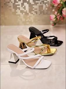 [Free Shipping] 2026 New Large Size Wedge Heel Denim Buckle Slip-On Sandals For Women Summer Casual Outdoor Slippers