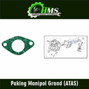 Paking Manipol Grand (ATAS) - Packing Kertas Gasket Insulator Intake Manipol Manifold Honda Astrea