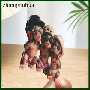 zhangxiuhua 1 Piece Rearview Mirror Monkey Hanging Ornament Car 2D Acrylic Monkey Pendant For Auto Cartoon Xmas Tree Personalized Decor