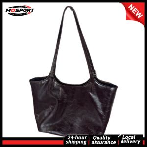 【Free Shipping】 Womens PU Leather Tote Bag Stylish Large Shoulder Bag for Work and Casual Events in Elegant Grey Color