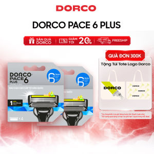 DORCO PACE 6 - Dao Cạo Hàn Quốc 6 Lưỡi - Hộp Gồm 4 Đầu Cạo