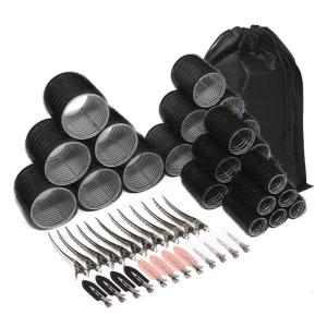 6Pcs Hair Curlers Set with Metal Hair Clip For Long to Short Hair Styling Salon and Formal Event Quick Hairstyle Tool