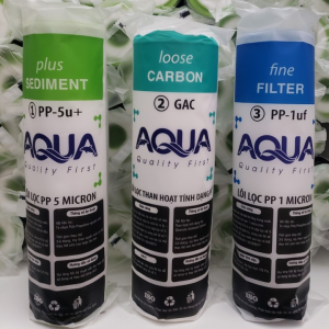 (HCM) Bộ Lõi Lọc Nước AQUA Số 123 - Loại 10 Inch (Dùng Cho Các Máy Lọc Nước RO)