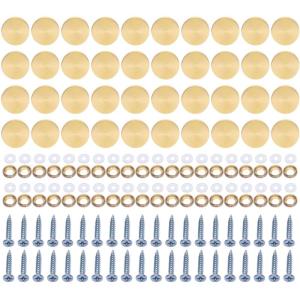 40pcs thép gương vít bao gồm trang trí mũ ăn mòn chống vít với mũ cho phòng tắm nhà bếp nghệ thuật & thủ công