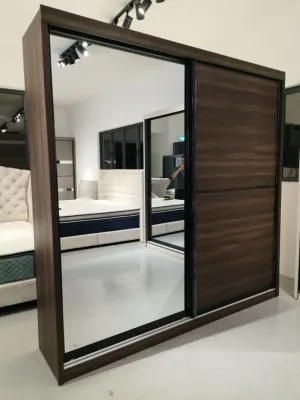 bilik furniture -Wardrobes Anti-Jump Sliding Door 1Door Full Mirror ~ Saiz 6x8 dan 8x8 -Cabinets
