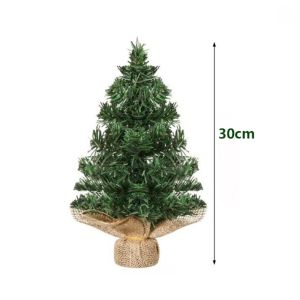 C52344 15/20/30cm Artificial Christmas Tree Mini Plastic DIY Small Desktop Decorative  Green Desktop Fake Pine