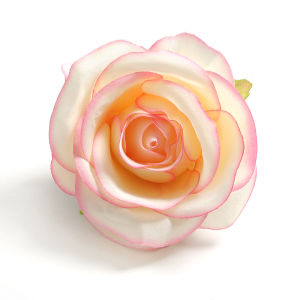 1PC ดอกกุหลาบหัวดอกไม้ประดิษฐ์บ้านงานแต่งงานดอกไม้ผนังพื้นหลังตกแต่งดอกไม้ปลอม DIY Garland Headdress ของขวัญตกแต่งงานฝีมือดอกไม้จำลอง