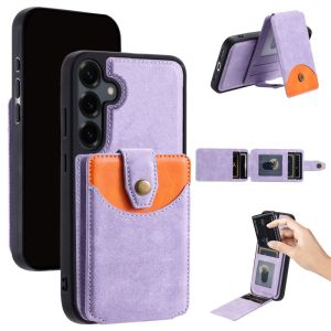 2 In 1 Magnetic Leather Wallet Phone Case For Samsung Galaxy S25 Edge S24 Ultra S23 Plus S22 S21 FE S20 5G Cover