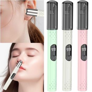 ASHANTIE Washable Electric Nose Hair Trimmer Waterproof Portable Design Ear And Nose Hair Clipper Professional Digital Power Display Face Lip Epilator Men