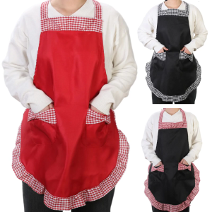 Phụ nữ bánh Tạp dề thời trang Bowknot Tạp dề cho nữ Phụ Nữ nấu bếp cổ điển Tạp dề có túi quà tặng ngày của mẹ