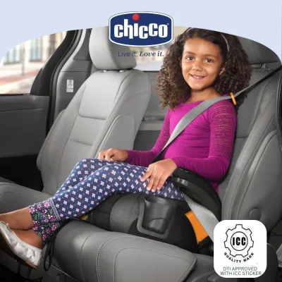 Chicco GoFit Plus Backless Booster Car Seat with ISOFIX - Iron with ICC Sticker on the Item