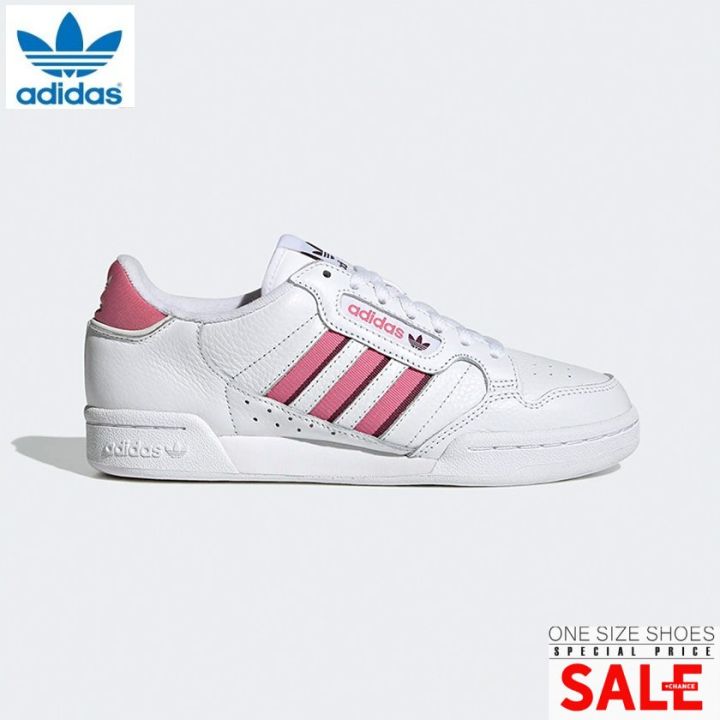 Adidas Women's Continental 80 Stripes H04021 White/Pink Sneakers ...