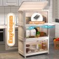 IMUTO Foldable Storage Cabinet - Heavy Duty & Waterproof | Space-Saving Organizer for Home/Dorm/Office with Wheels, Lockable Doors. 