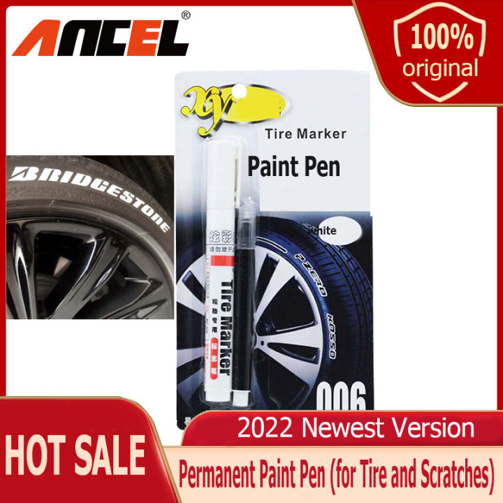 ANCEL Permanent Paint Pen for Tire and Scratches Waterproof Marker Pen