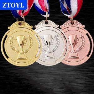 [COD] ZTOYL 1ชิ้น2 เหรียญทองรางวัลเหรียญทองแดงโลหะผสมสังกะสีเหรียญรางวัลชนะเลิศรอบคอ1st 2ND 3rd รางวัลรางวัลชนะเลิศ