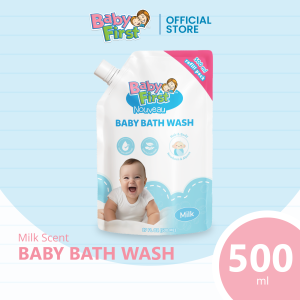 Baby First Nouveau Head-to-Toe Baby Bath Wash 500ml Milk Scent - Refill Pouch