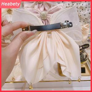 Heabety Hàn Quốc Phong Cách Ngọt Ngào Thời Trang Cô Gái Công Chúa Tóc Clip Rhinestone Lớn Bow Kẹp Tóc Cho Phụ Nữ Mũ Nón Mùa Xuân Clip Tóc Phụ Kiện