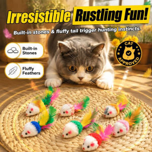 🐭 Plush Little Mouse Cat Toy For Interactive Play/Automatic Fun/Indoor Entertainment/Soft Fabric/Self-Play Teaser – A plush little mouse cat toy for interactive self-entertainment and cat entertainment.