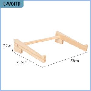 【E-WOITD】 Wood Laptop Stand Assembled Lapdesk Riser For Laptop Wooden Cooling Bracket Reinforced Support Base