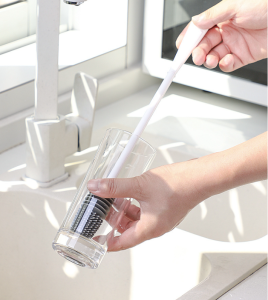 Cọ Rửa Ly Silicon Cọ Rửa Bình Sữa Silion Cán Nhựa