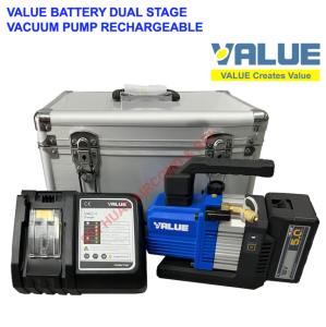 (RECHARGEABLE) VALUE DUAL STAGE VACUUM PUMP 2.0CFM PORTABLE LI-BATTERY NAVTEK BATTERY VACUUM PUMP