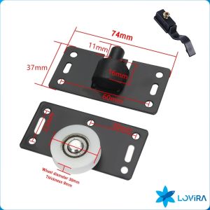 LoviRa Sliding Door Rollers Wardrobe Nylon Pulley Hanging Wheel Cabinet Concave Caster