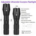 HaixnFire G700 LED Zoom UV Light Flashlight 395nm torch UV adhesive curing Travel safety Ore id detection lamp AAA 18650. 
