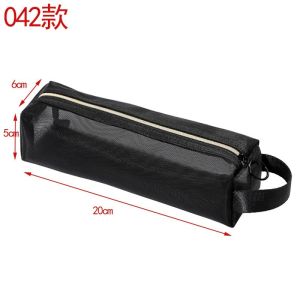 Black Mesh Cosmetic Bag Travel Storage Case Makeup Pouch Portable Large Toiletry Organizer Bag