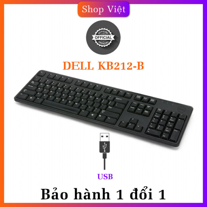 Bàn phím có dây Dell KB212-b cao cấp mỏng nhẹ, cổng USB | Lazada Việt Nam