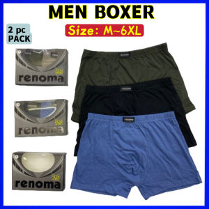 [ Big Size ] Men Premium Boxer Underwear 2 pcs pack / M ~ 6XL / Spender / Saiz Besar Seluar Dalam Lelaki Boxer Dewasa