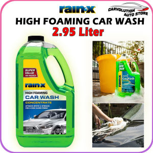 🌱 Rain-X / Rain - X / Rain X / RainXOriginal High Foaming Car Wash Concentrate 2.95L Biodegradable Protect Waxed Surface Suitable For All Car Paint Remove Dirts Cuci Kereta Berbuih Tinggi Car Care DIY