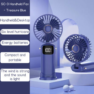 Mini Fan Portable Rechargeable Digital-display Multi-gear Speed Handheld Hanging neck style with Battery