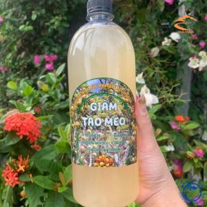 Giấm táo mèo (sơn tra) giảm cân loại 1 (1 lít) giấm táo mèo hữu cơ organic nguyên chất. Dấm táo mèo giảm cân mỡ bụng