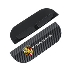 2Pcs Porsche Car Side Rear View Mirror Rain Eyebrow Carbon Fiber Car Outer Rear View Mirror Rainproof Cover Buckle For Porsche Cayenne 911 718 Macan Panamera Taycan