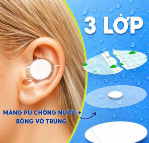 Miếng Dán Giữ Tai Khô Chống Nước 30 Miếng 3 Lớp| Bảo Vệ Tai Khi Tắm Gội Bơi Đi Biển Cho Bé Người Lớn