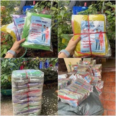 Combo 10 Áo Mưa Giấy Chấm Bi Rất Tốt Và Rất Dai