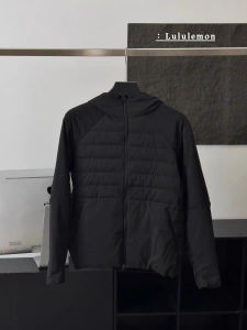 Lulu lulu Original Japanese-style mens winter fashion lightweight casual sports hooded down jacket 90 White Duck down