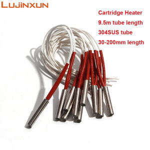 LUJINXUN 9.5x30-200mm Single-End Electric Heat 220V Cartridge Heater 85W-600W for Electrical Resistance 5pcs