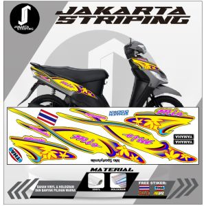 STIKER STRIPING HOLOGRAM/VINYL MIO|LES LIST MOTOR MIO|STIKER STRIPING YAMAHA MIO VARIASI CORAK TERBARU|MIO SPORTY VARIASI