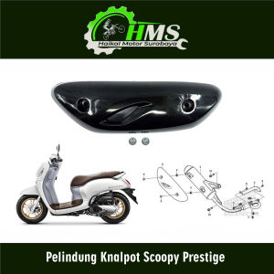 Pelindung Knalpot Scoopy Prestige - Cover Tutup Penutup Tameng Muffler Kenalpot Honda Scoopy 2021 Keatas