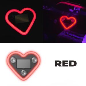 Car Solar Triangle Window Heart-shaped Light Emitting Heart-shaped Atmosphere Light Interior Wiring Free LED Atmosphere Ligh