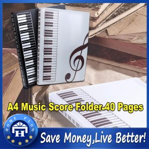 【Local delivery】 A4 Size Music Score Paper Sheet Note Document File Organizer Storage Folder Holder Case 40 Pages Home Office Stationery Music Score Folder