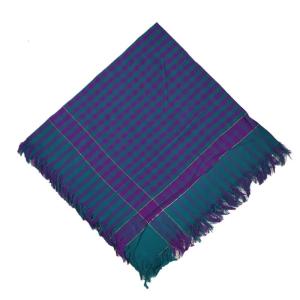 Rural Styles Checkered Pattern Head Scarf for Casual Stage Performances Cotton Bandana Neckwrap All Matching Accessory