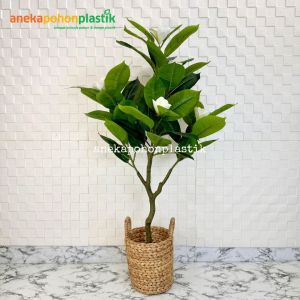 Tanaman Artificial Pohon Hias Magnolia Latex Cover Eceng Gondok Handle Dekorasi Pajangan Ruang Tamu Aesthetic