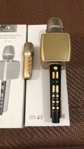 Mic karaoke bluetooth cầm tay không dây YS 98 âm bass trầm ấm tích hợp song ca