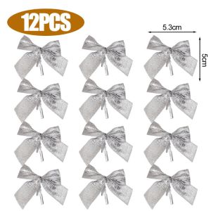 36 cái mini nơ giáng sinh Long Lanh đỏ ruy băng nơ Cây giáng sinh đồ treo trang trí navidad năm mới bên tự làm quà tặng đồ dùng